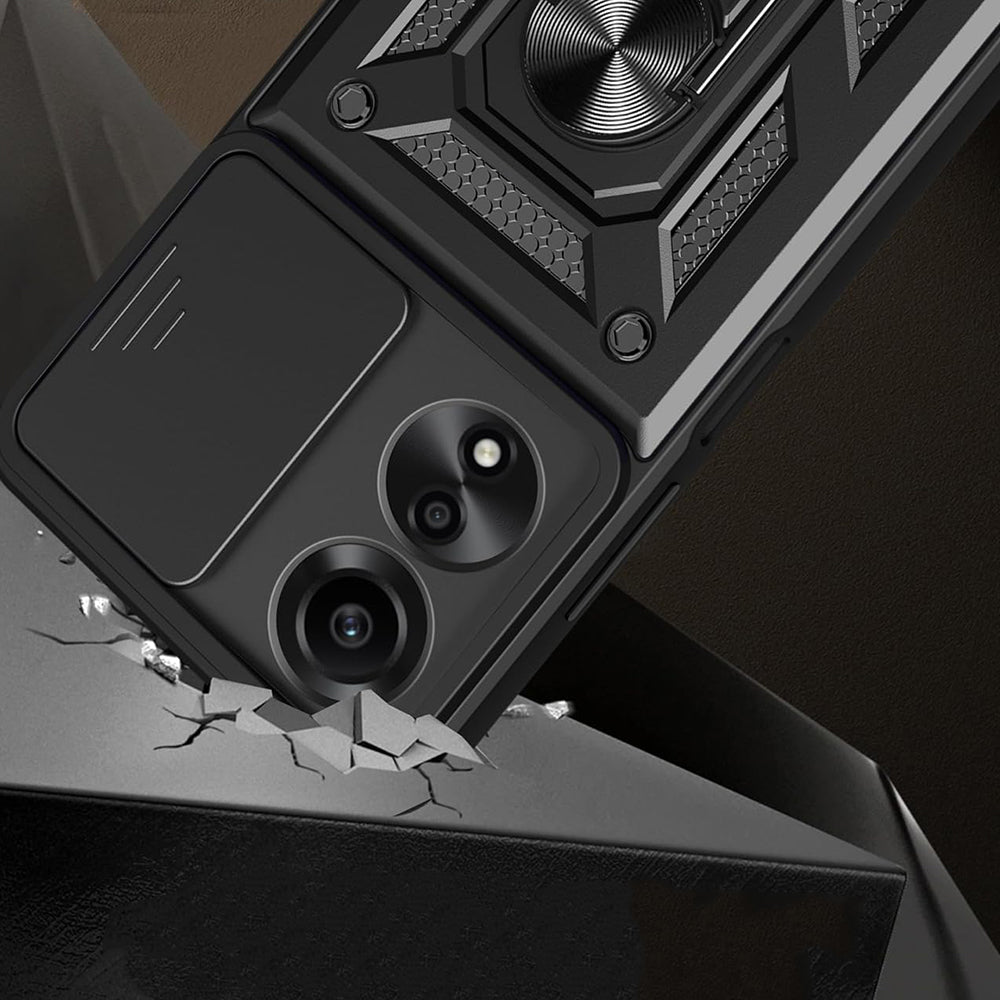 Custodia per Oppo A60, Techsuit, CamShield, Nera