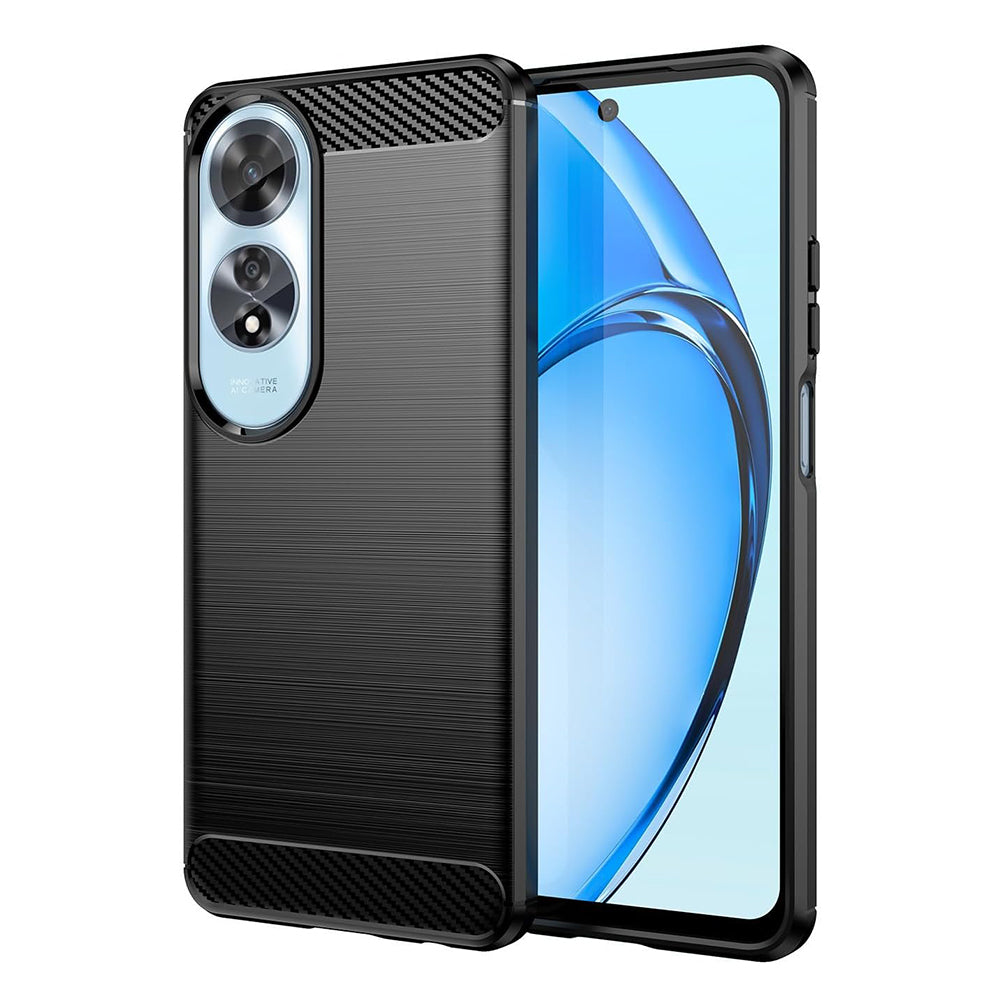 Custodia per Oppo A60, Techsuit, Carbonio, Nera