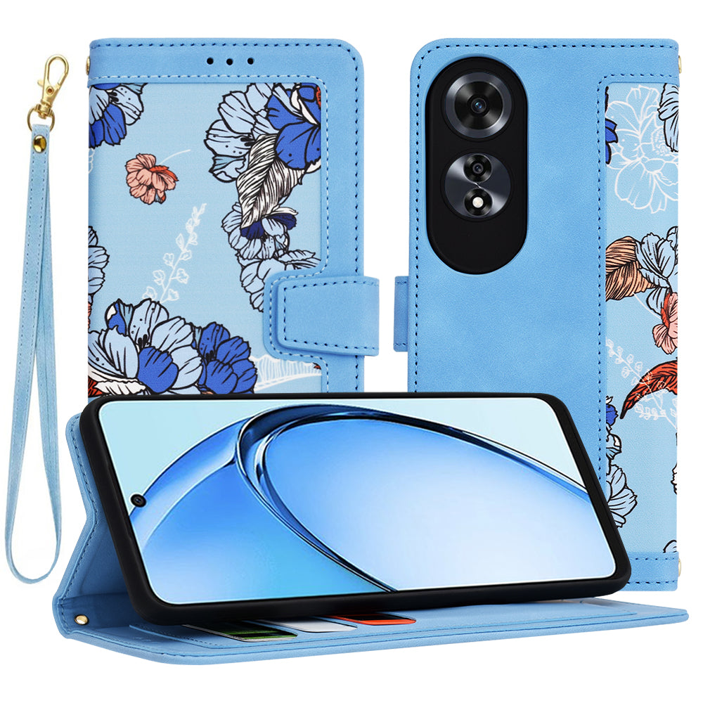 Custodia per Oppo A60, Techsuit, FlipCraft, Blu