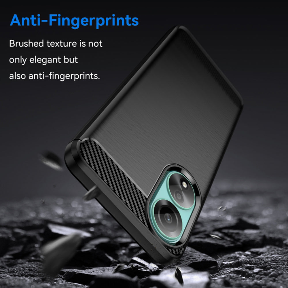 Custodia per Oppo A78 4G, Techsuit, Carbonio, Nera