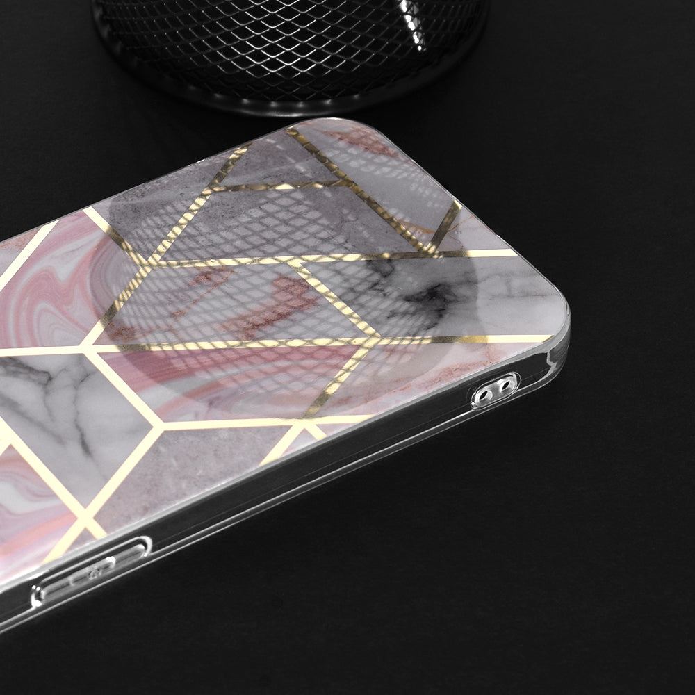 Custodia per Oppo A78 4G, Techsuit, Marble, Rosa
