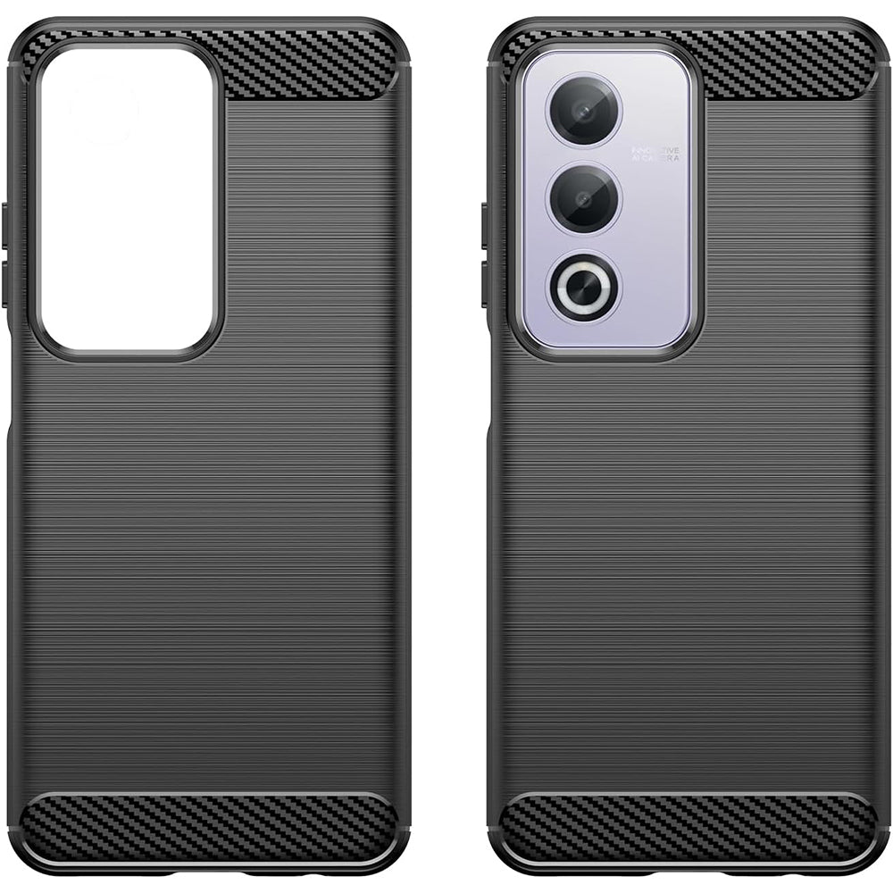 Custodia per Oppo A80, Techsuit, Carbonio, Nera