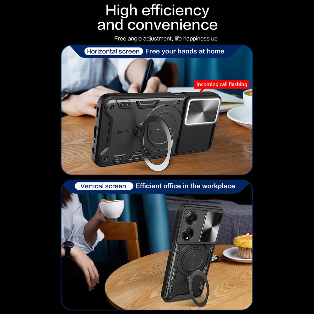 Custodia per Oppo A98, Techsuit, CamGuard Pro, Nera
