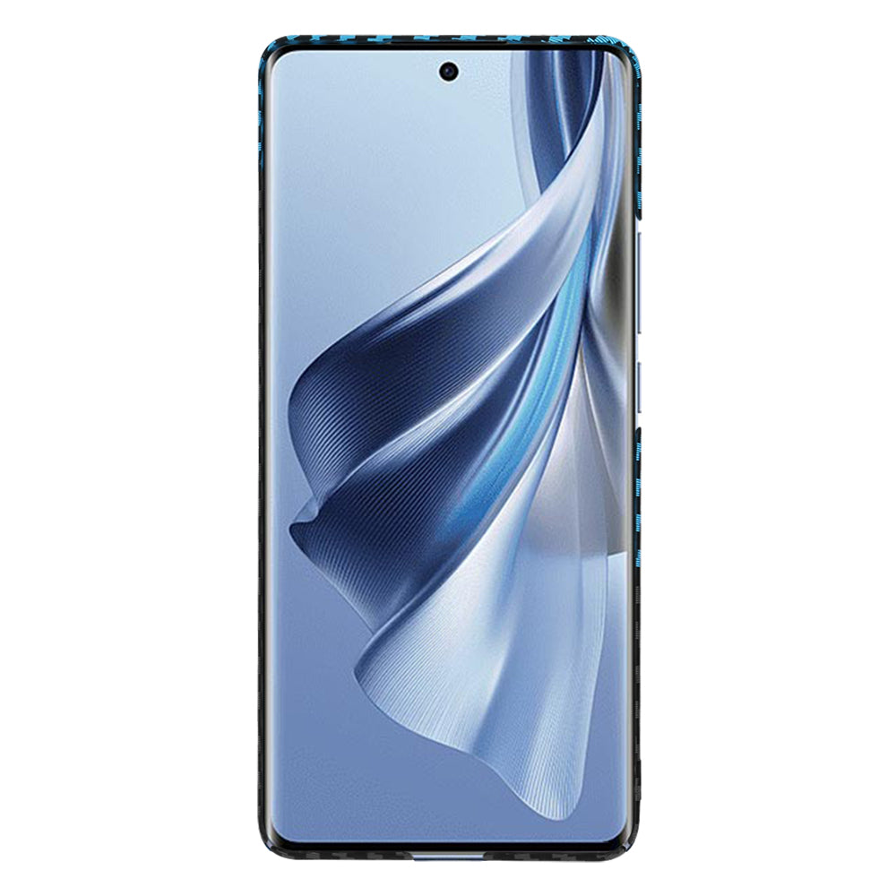 Custodia per Oppo Reno10 / Reno10 Pro, Techsuit, Carbonite FiberShell, Nero Bleu