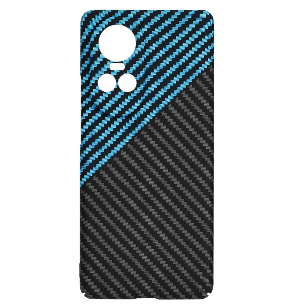 Custodia per Oppo Reno10 / Reno10 Pro, Techsuit, Carbonite FiberShell, Nero Bleu