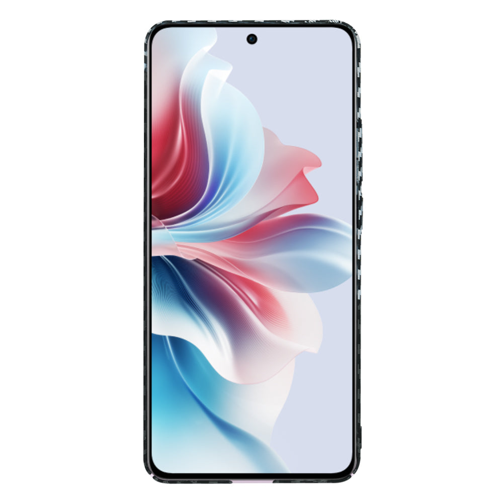 Coque pour Oppo Reno11 F, Techsuit, Carbonite FiberShell, Noir Gris