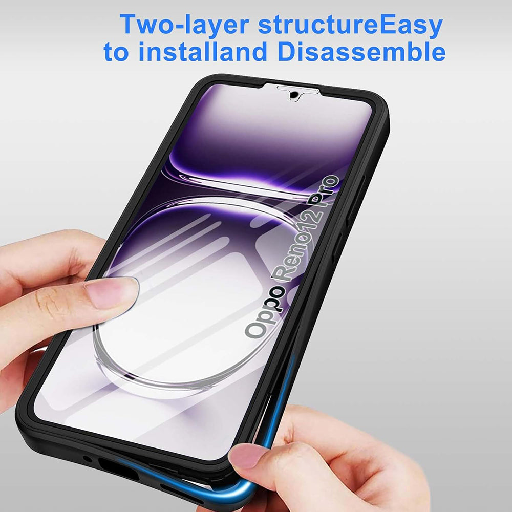 Coque pour Oppo Reno12 Pro, Techsuit, ColorVerse 360, Noire