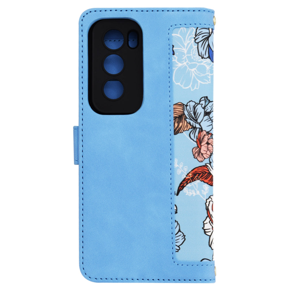 Custodia per Oppo Reno12 Pro, Techsuit, FlipCraft, Blu