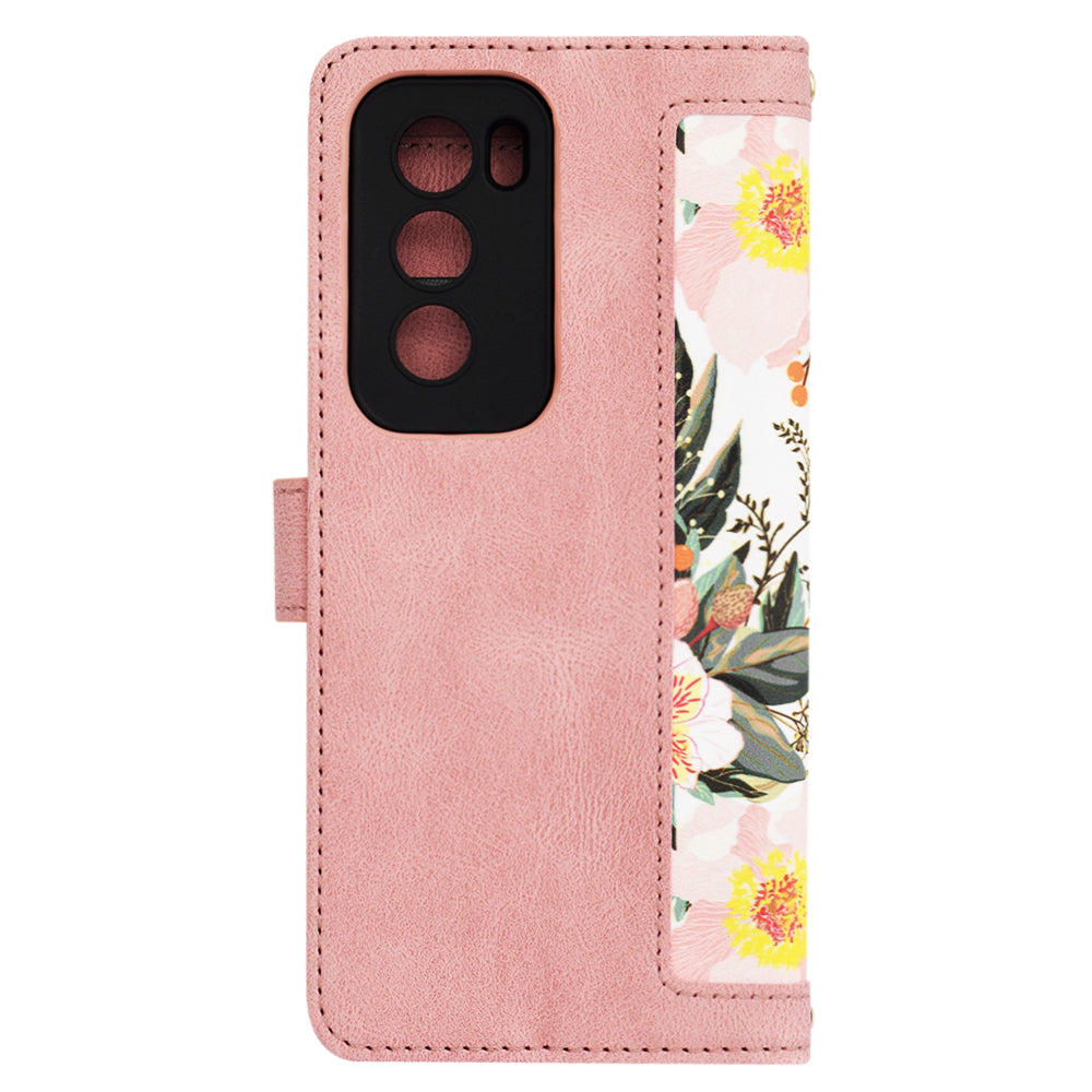 Coque pour Oppo Reno12 Pro, Techsuit, FlipCraft, Rose