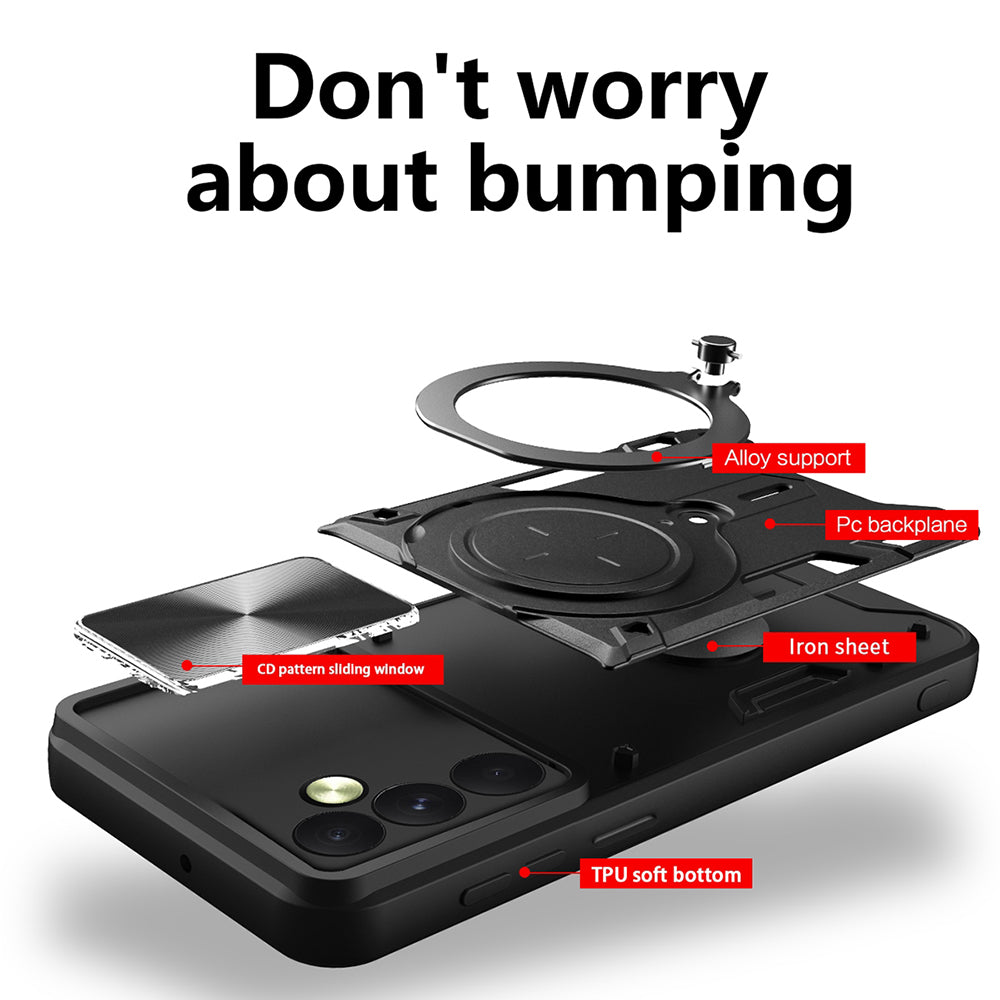 Custodia per Oppo Reno12, Techsuit, CamGuard Pro, Viola