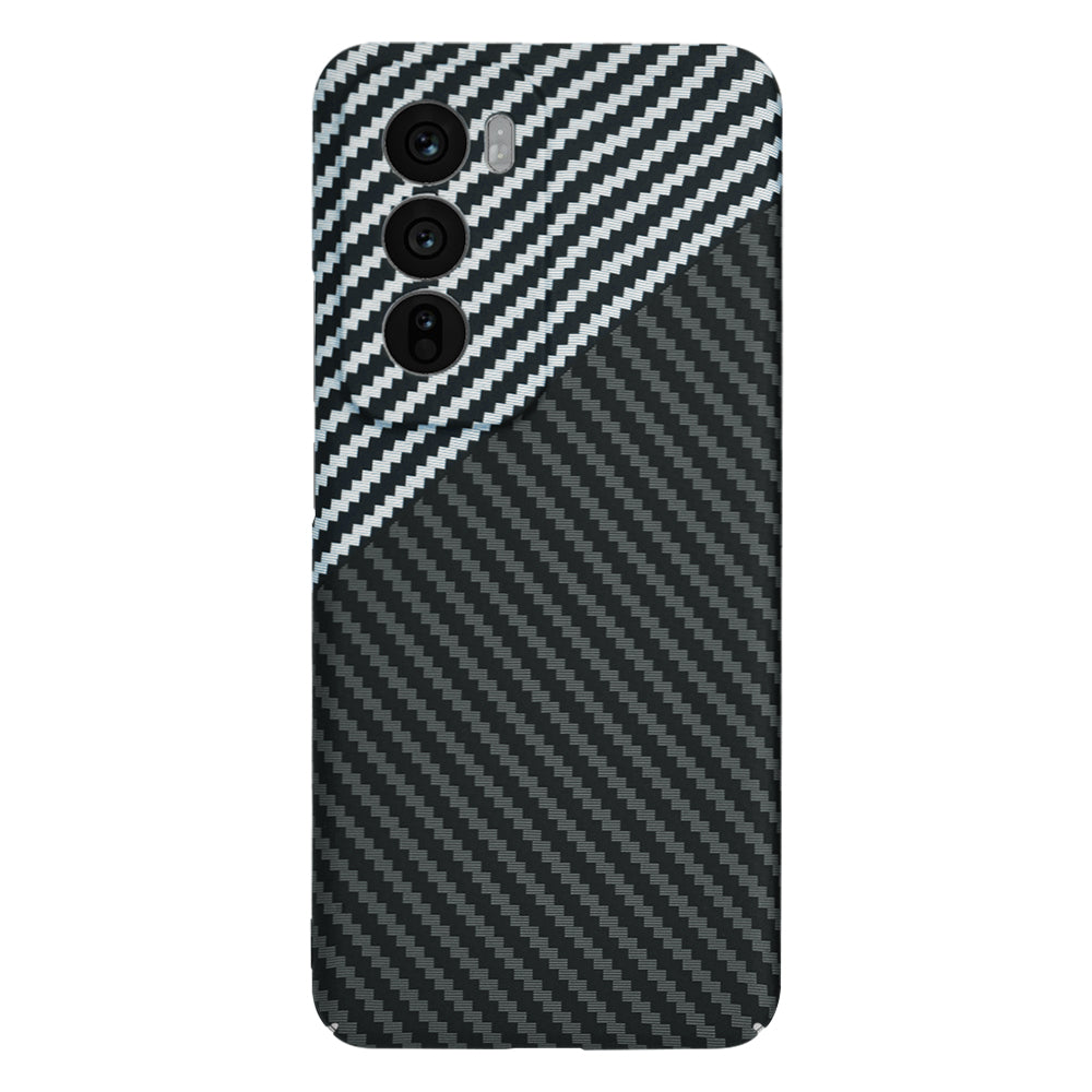 Custodia per Oppo Reno12, Techsuit, Carbonite FiberShell, Nero Grigio