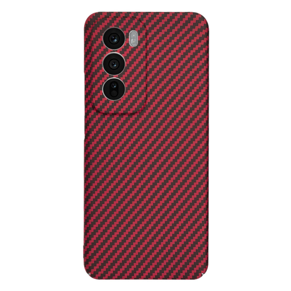 Custodia per Oppo Reno12, Techsuit, Carbonite FiberShell, Rossa