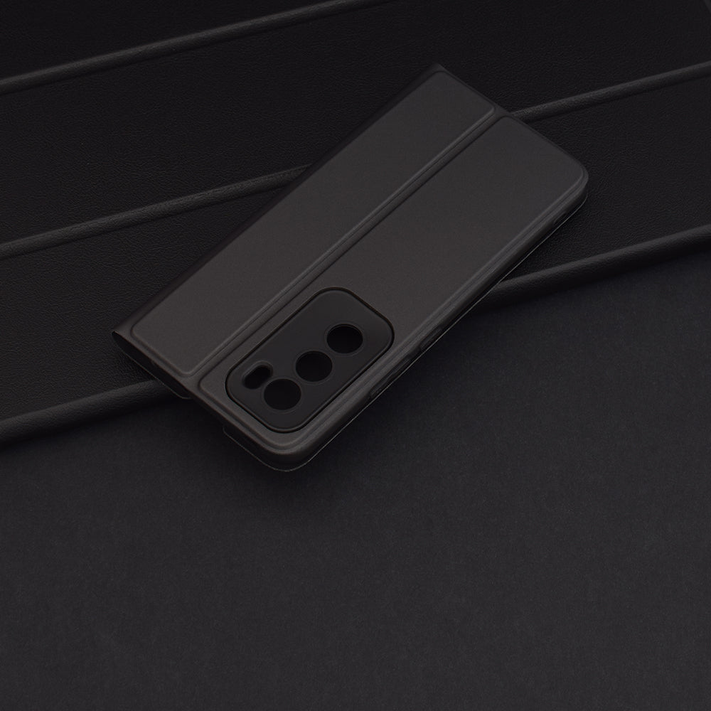 Coque pour Oppo Reno12, Techsuit, Magskin Book, Noire