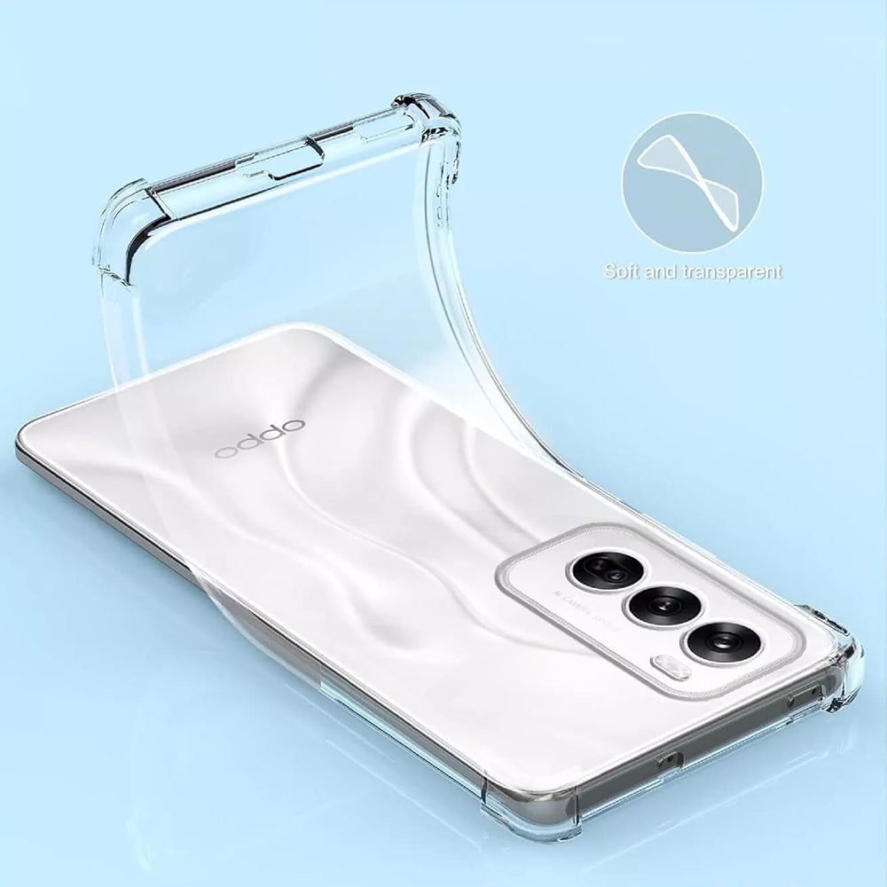 Custodia per Oppo Reno12, Techsuit, Shockproof Clear, Trasparente