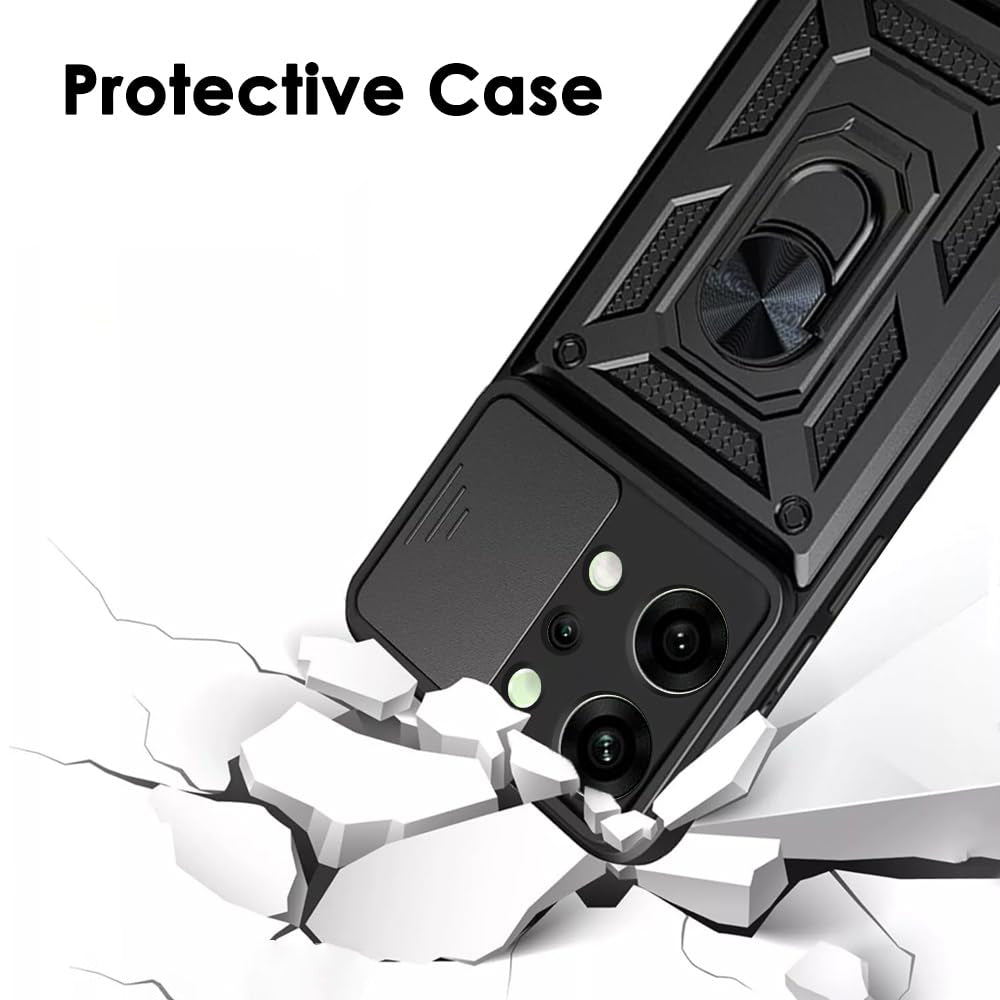 Custodia per Oppo Reno14 Pro, Techsuit, CamShield, Nera