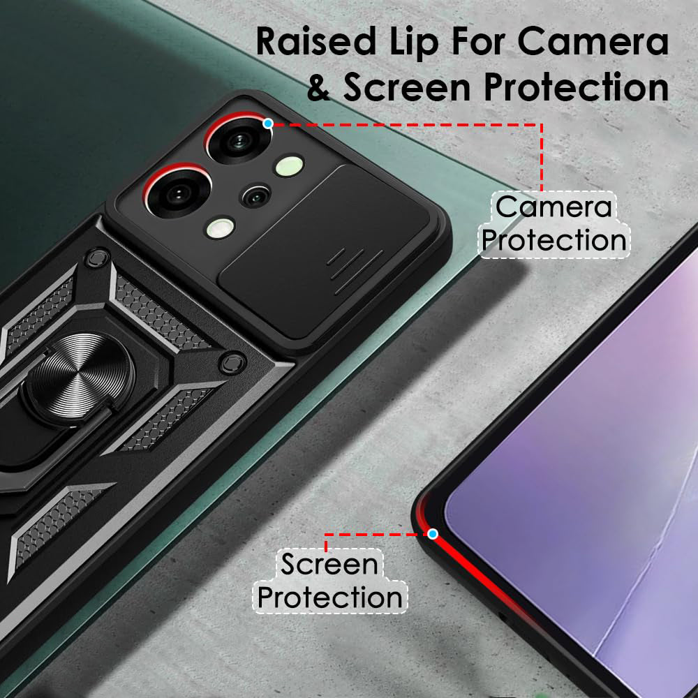 Custodia per Oppo Reno14, Techsuit, CamShield, Nera