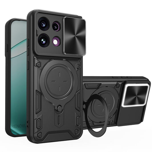 Coque pour Oppo Reno16 F / Reno16 FS, Techsuit, CamGuard Pro, Noire