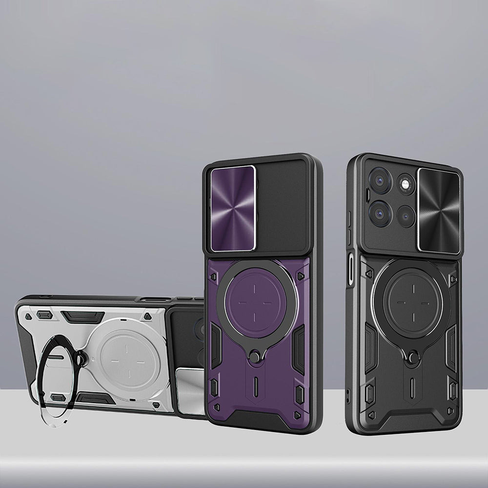 Coque pour Oppo Reno16 / Reno16 Pro, Techsuit, CamGuard Pro, Rouge