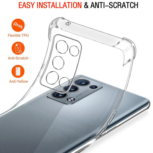 Coque pour Oppo Reno6 Pro 5G (Snapdragon), Techsuit, Antichoc Claire, Transparente