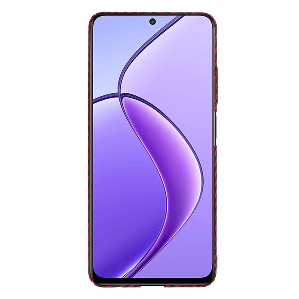 Coque pour Realme 12x / 12, Techsuit, Carbonite FiberShell, Rouge