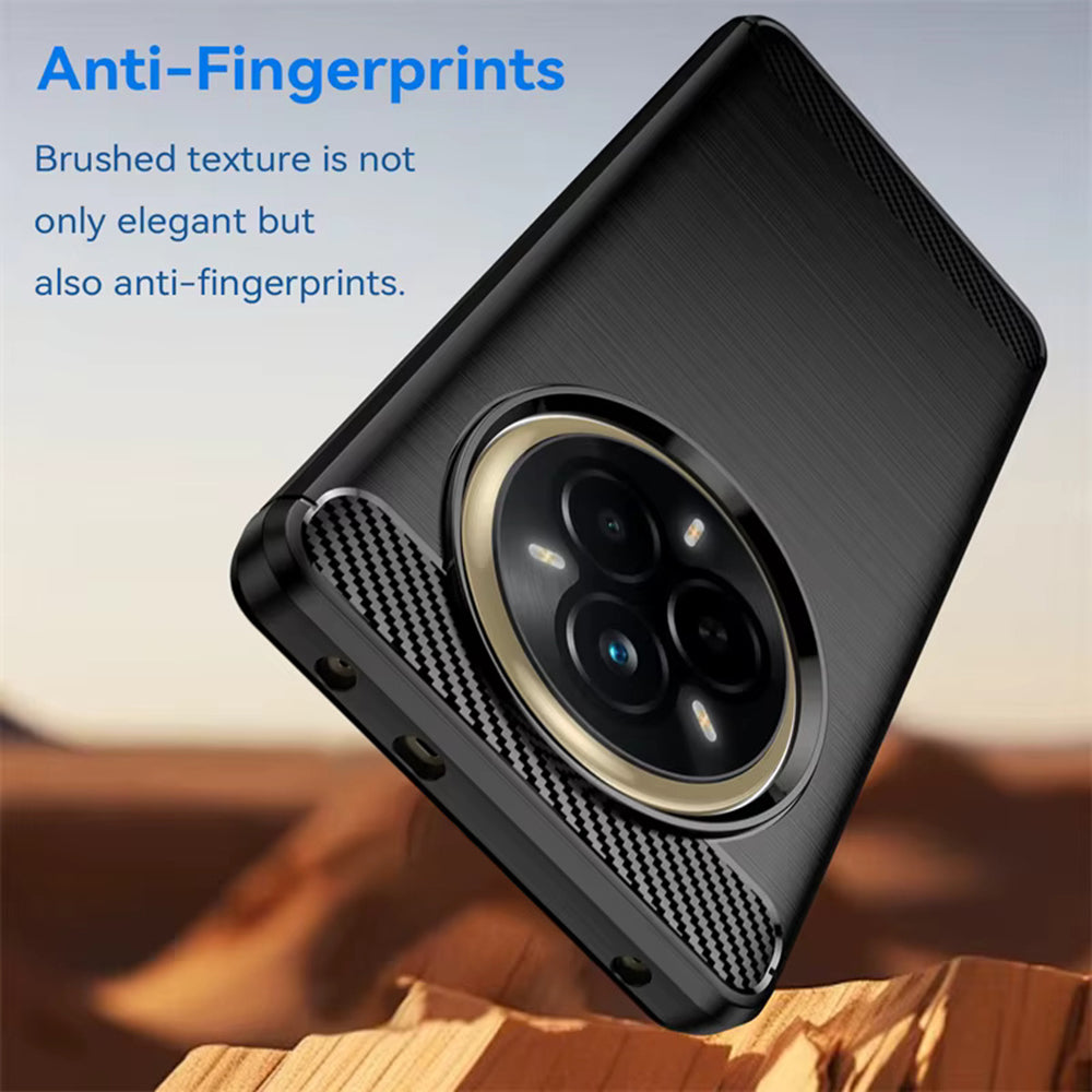 Custodia per Realme 14 Pro, Techsuit, Carbonio, Nera