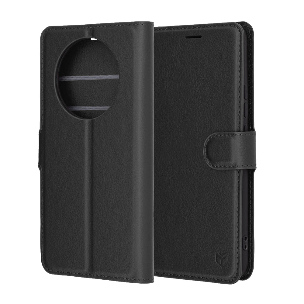 Custodia per Realme 14 Pro, Techsuit, Leather Folio, Nera