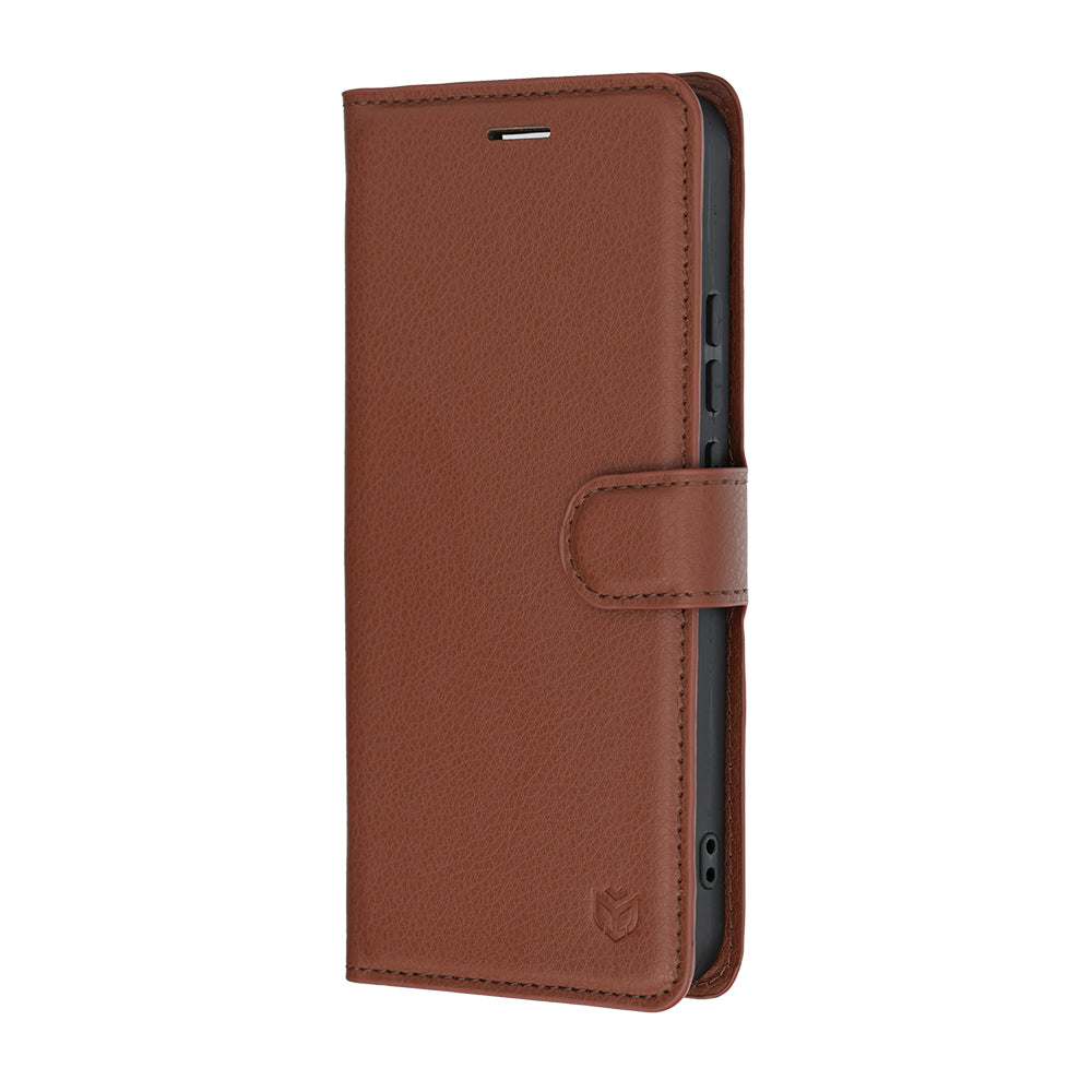 Custodia per Realme 16, Techsuit, Leather Folio, Marrone