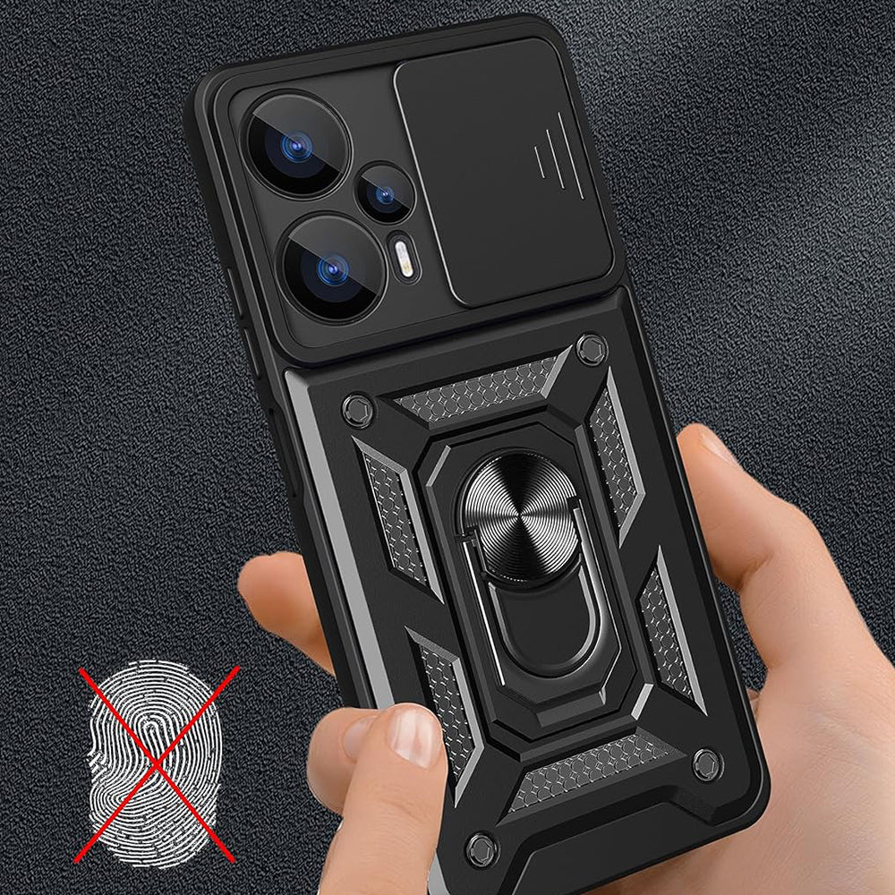 Custodia per Realme GT 6T / GT 6, Techsuit, CamShield, Nera