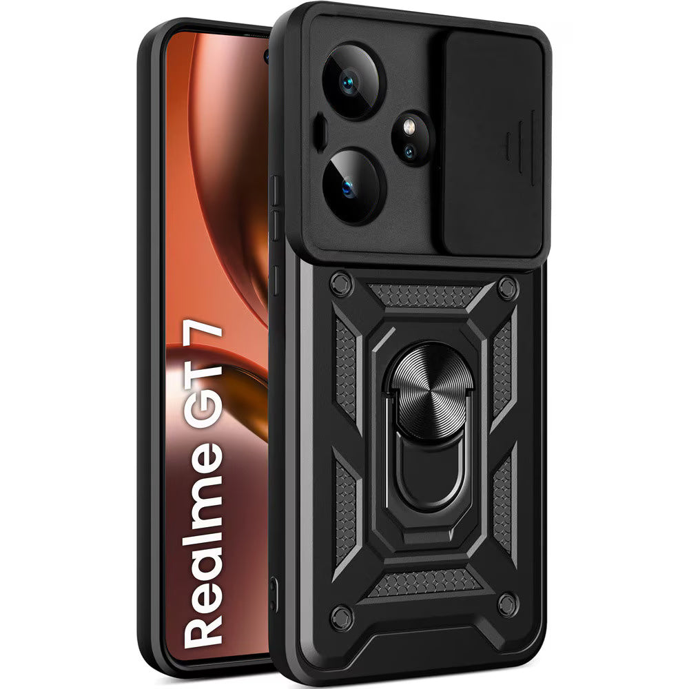 Custodia per Realme GT 7, Techsuit, CamShield, Nera