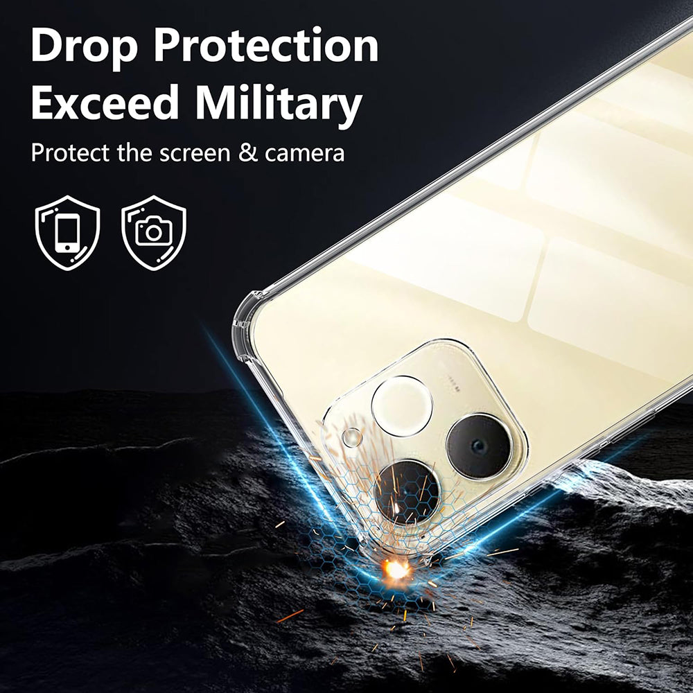 Case for Realme Note 70T, Techsuit, Shockproof Clear, Transparent