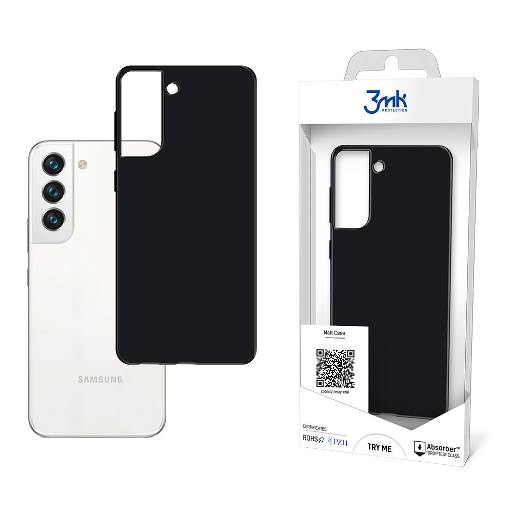 Custodia per Samsung Galaxy S22 5G S901, 3MK, Nera Opaca