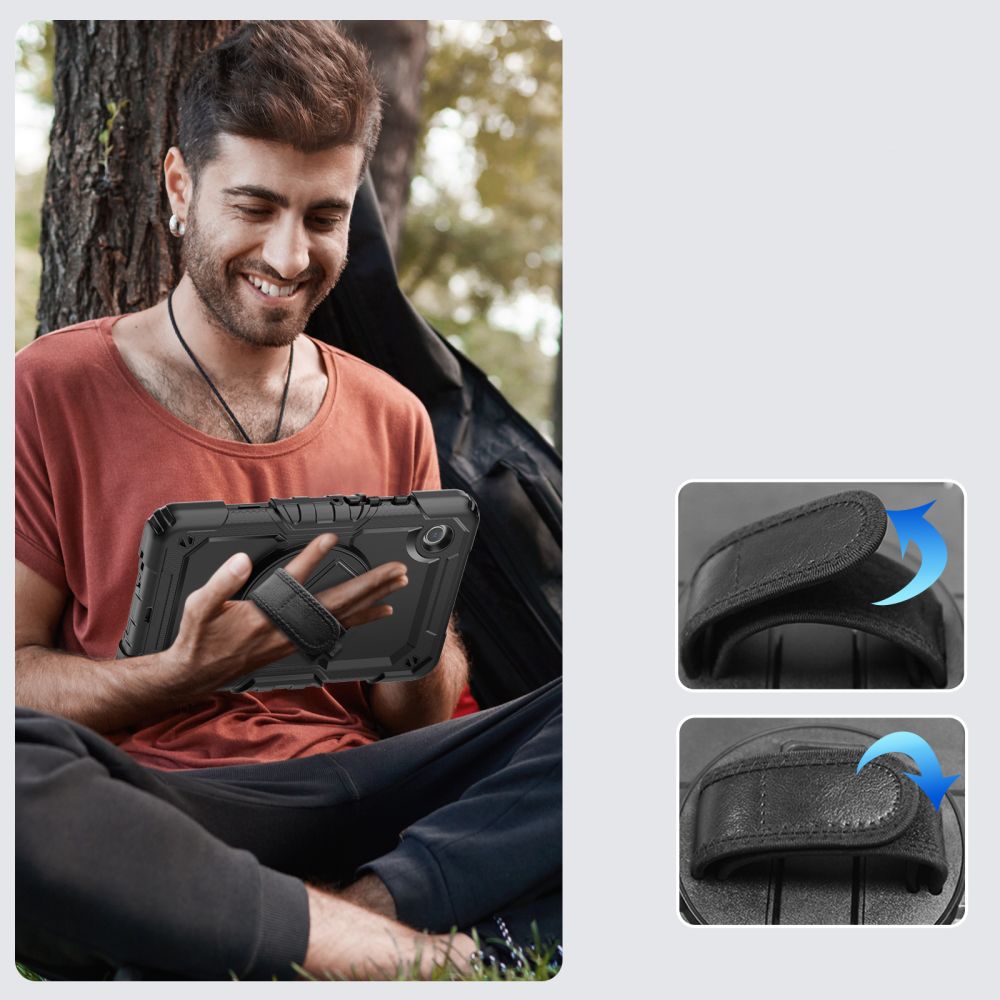 Coque pour Samsung Galaxy Tab A11+ / Tab A9+, Tech-Protect, Solid360, Noire