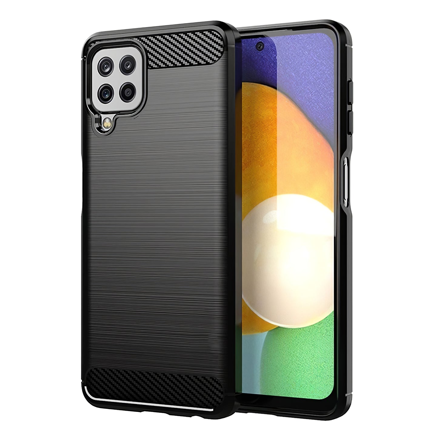 Custodia per Samsung Galaxy A22 A225, OEM, Carbonio, Nera