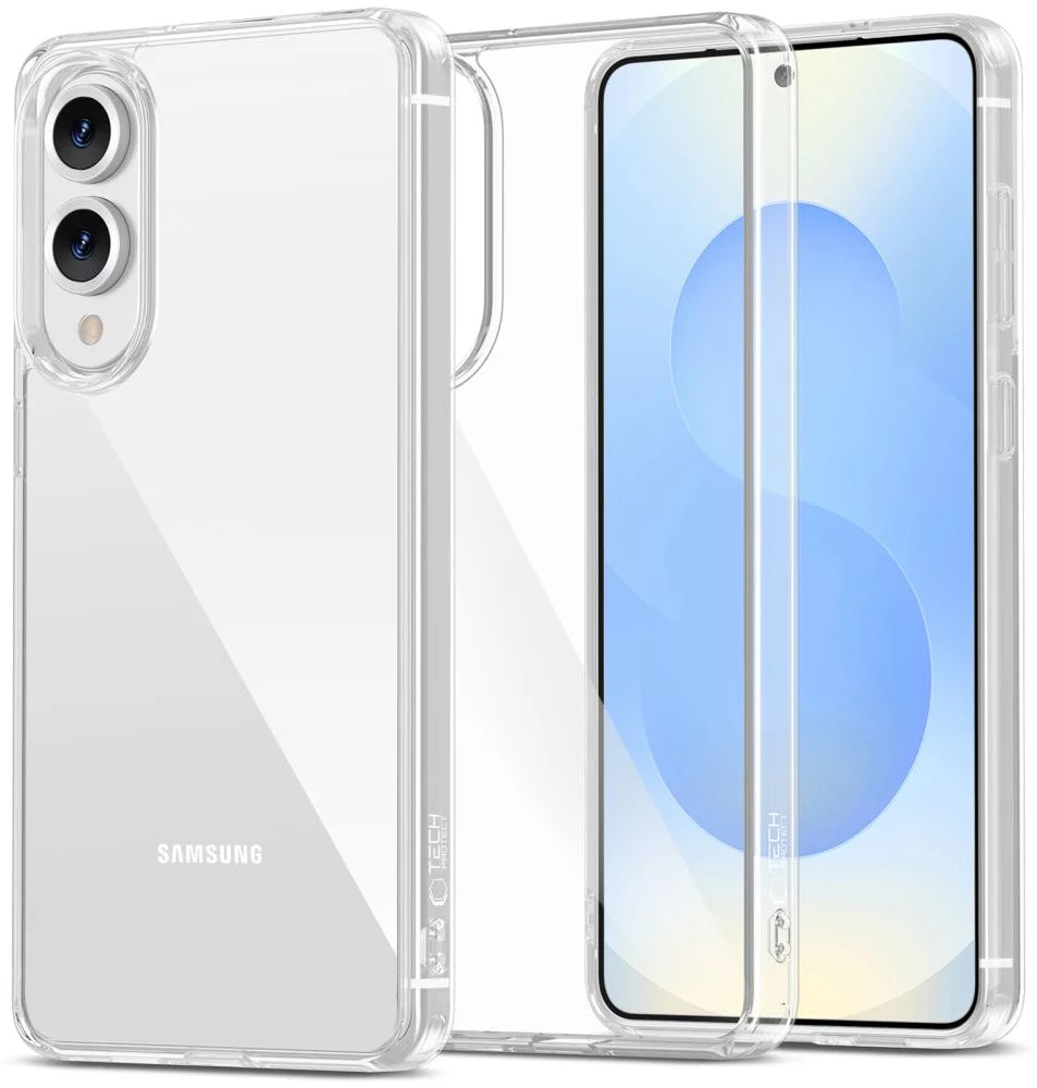 Custodia per Samsung Galaxy S25 Edge S937, Tech-Protect, Flexair Hybrid, Trasparente