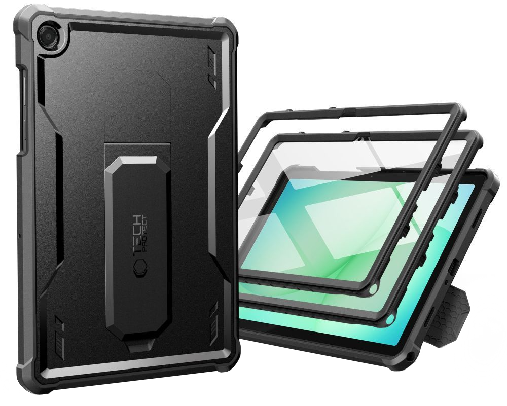 Custodia per Samsung Galaxy Tab A11+ / Tab A9+, Tech-Protect, Kevlar Pro, Nera