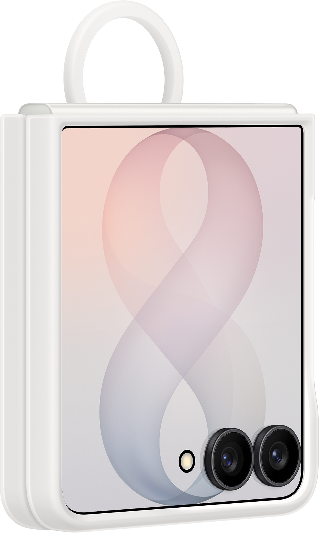 Coque pour Samsung Galaxy Z Flip8 F776, Silicone Ring Magnet, Blanc EF-EF776CWEGWW