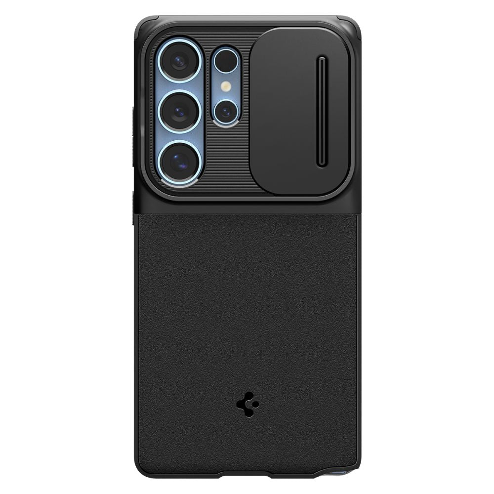 Custodia per Samsung Galaxy S25 Ultra S938, Spigen, OPTIK ARMOR, Nera ACS08969