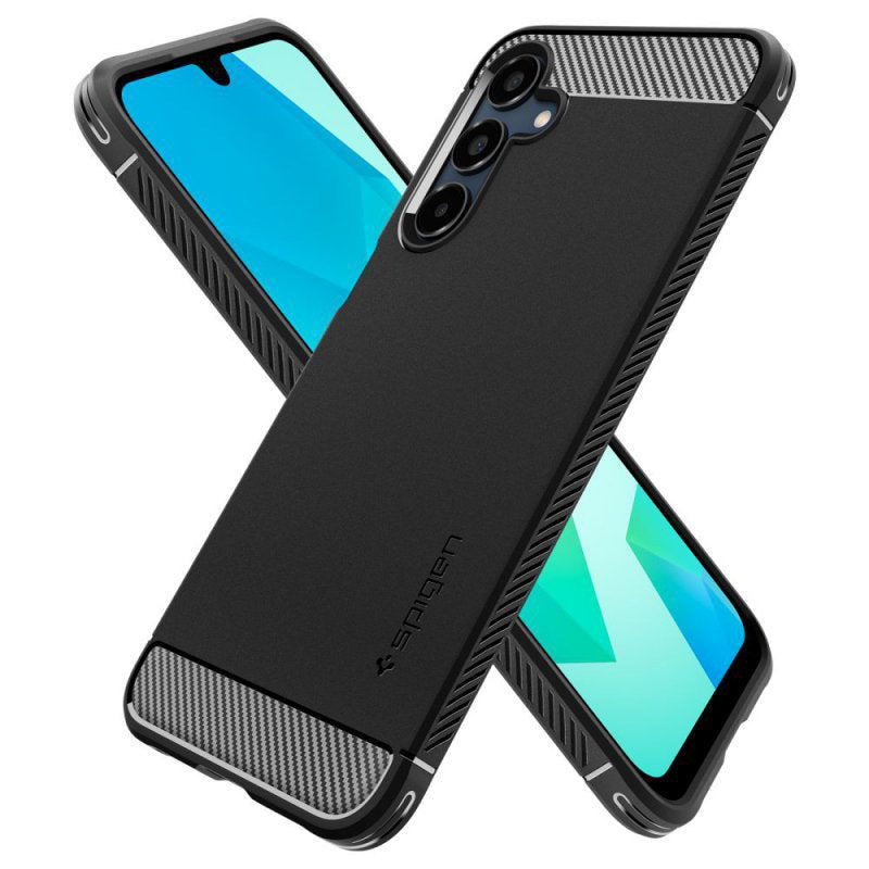 Custodia per Samsung Galaxy A16 5G A166 / A16 4G A165, Spigen, Rugged Armour, Nero ACS08891