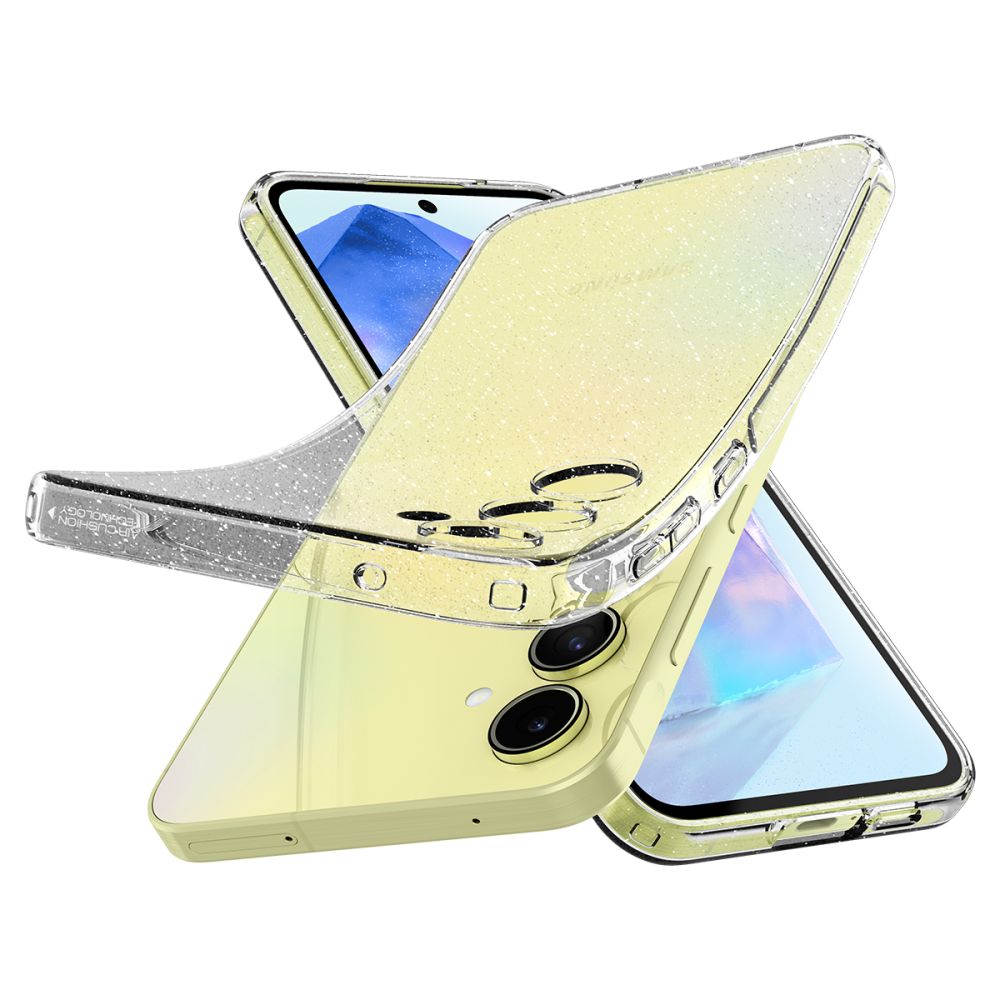 Custodia per Samsung Galaxy A55 5G A556, Spigen, Cristallo liquido Glitter, Trasparente ACS07538