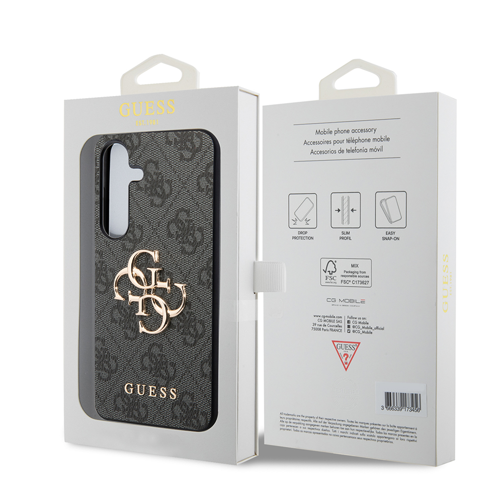 Custodia per Samsung Galaxy S24+ S926, Guess, 4G Big Logo, Nera, Ricondizionata