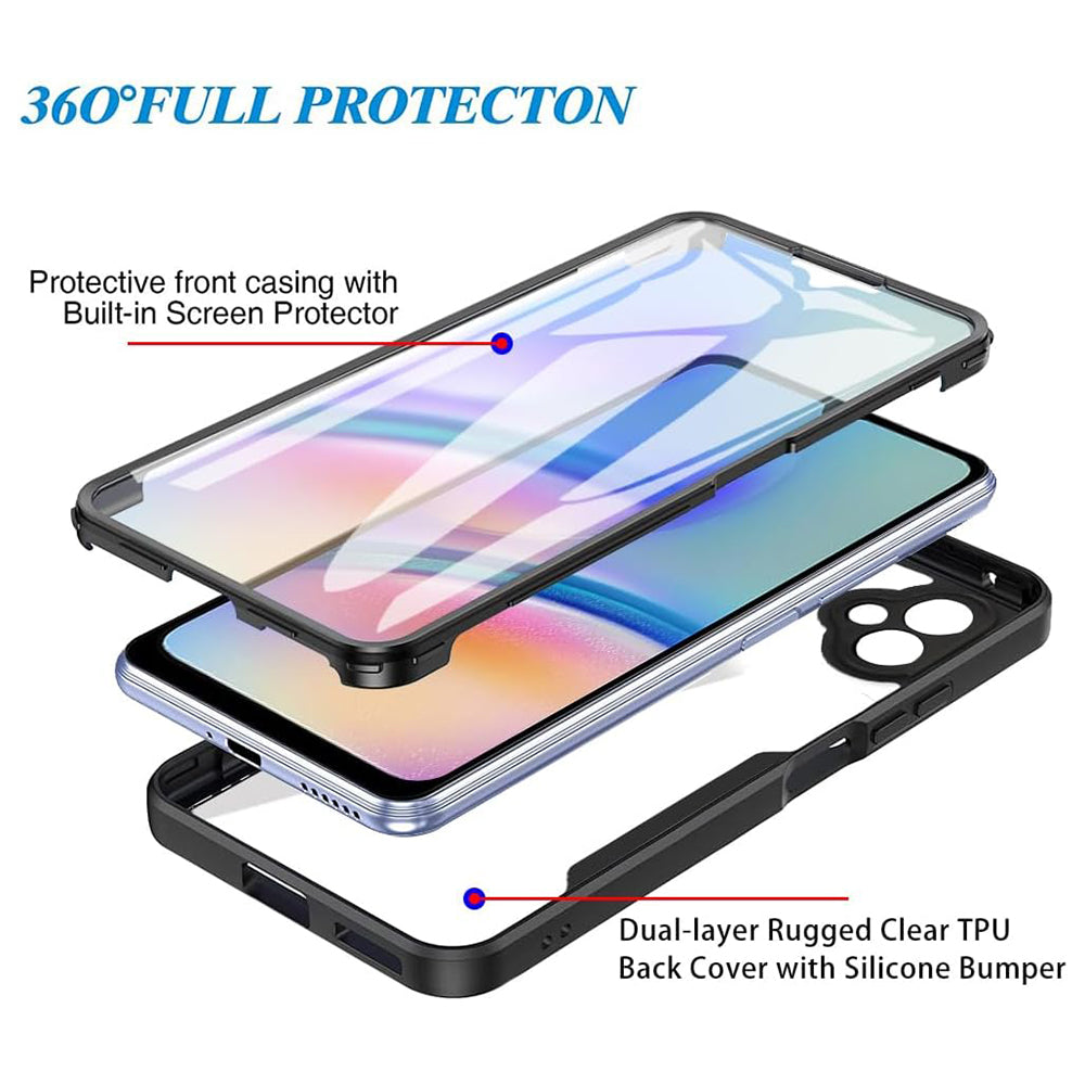 Custodia per Samsung Galaxy A05 A055, Techsuit, ColorVerse 360, Nera