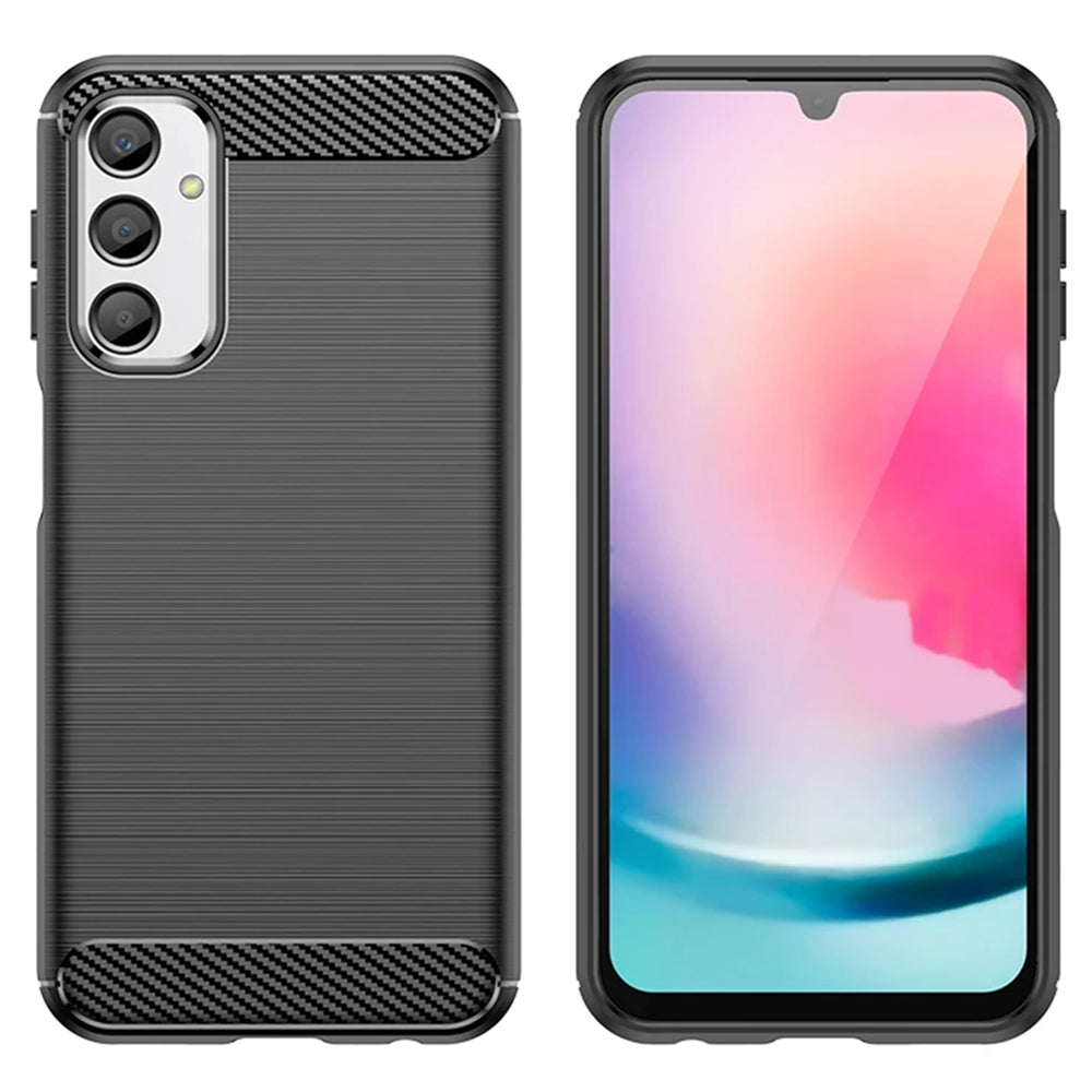 Custodia per Samsung Galaxy A05s A057, Techsuit, Carbonio, Nera