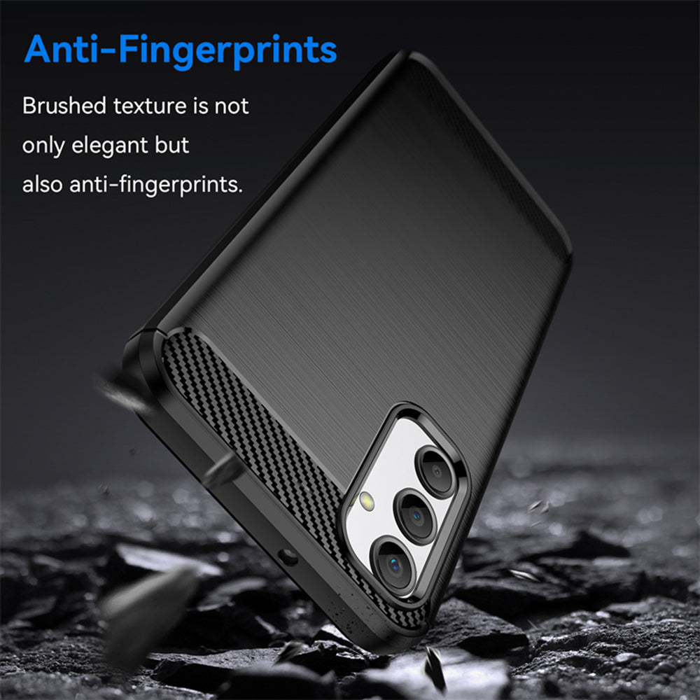 Custodia per Samsung Galaxy A05s A057, Techsuit, Carbonio, Nera