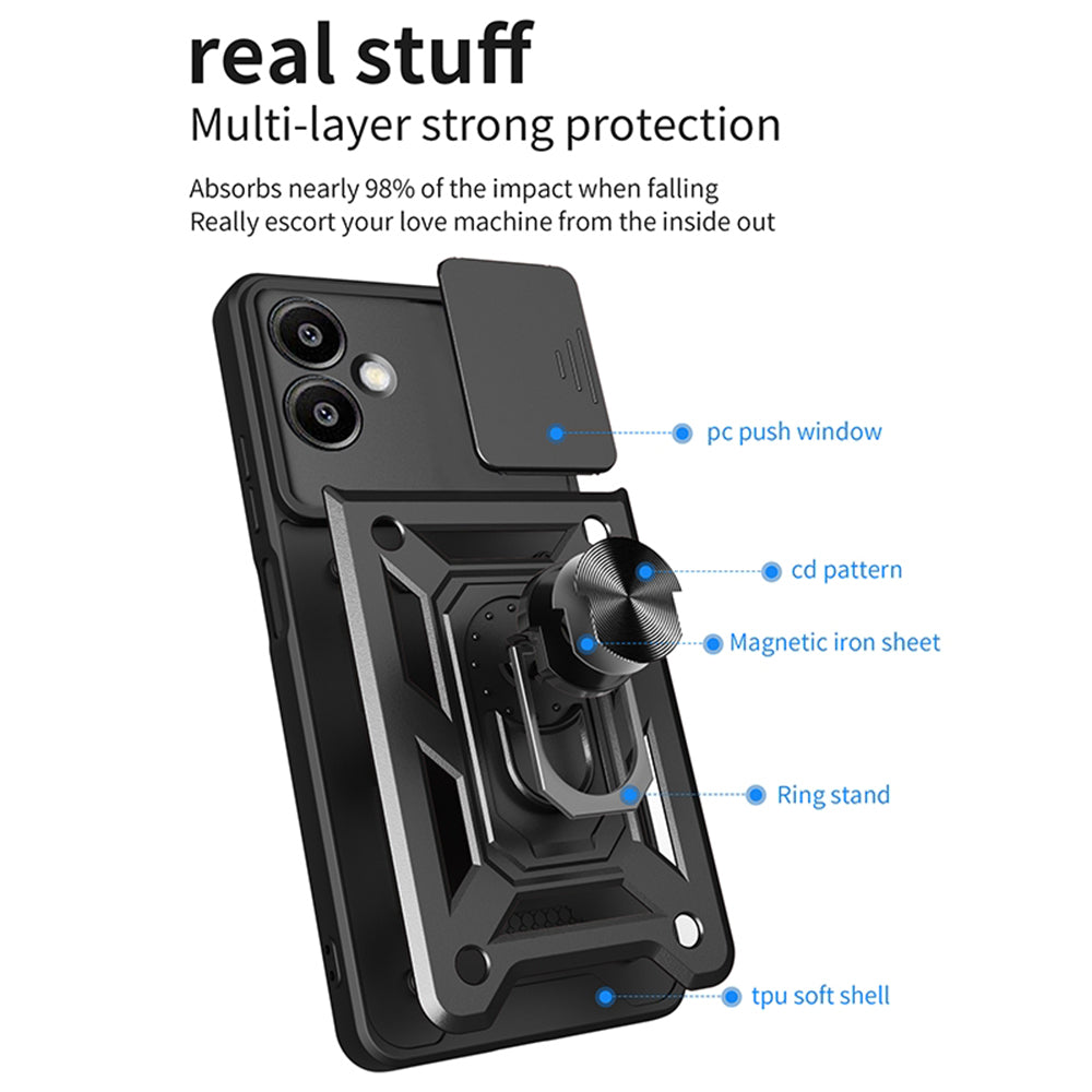 Custodia per Samsung Galaxy A06 A065, Techsuit, CamShield, Verde