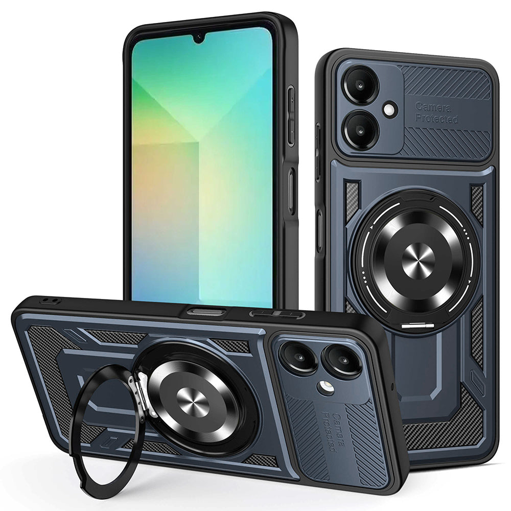 Custodia per Samsung Galaxy A06 A065, Techsuit, RuggedCam, Blu