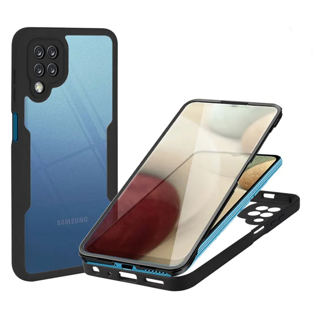 Coque pour Samsung Galaxy A12 A125, Techsuit, ColorVerse 360, Noire