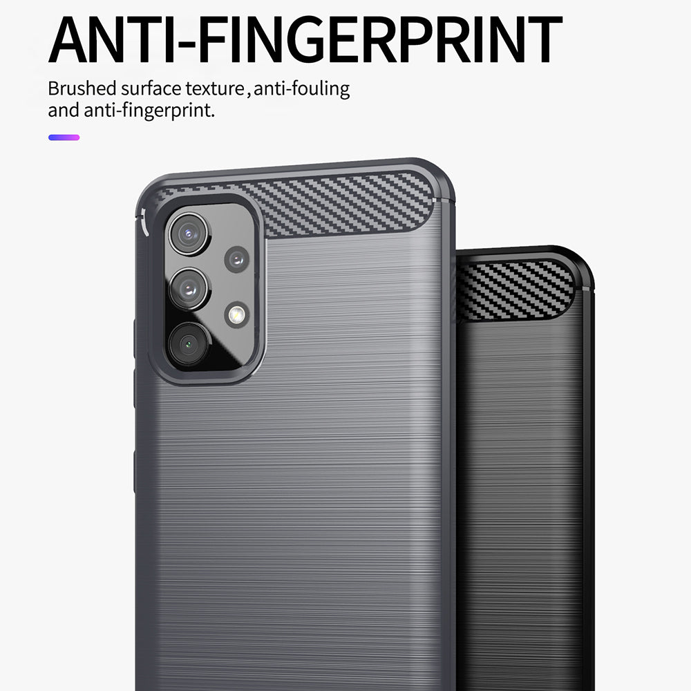 Custodia per Samsung Galaxy A13 A135, Techsuit, Carbonio, Nera