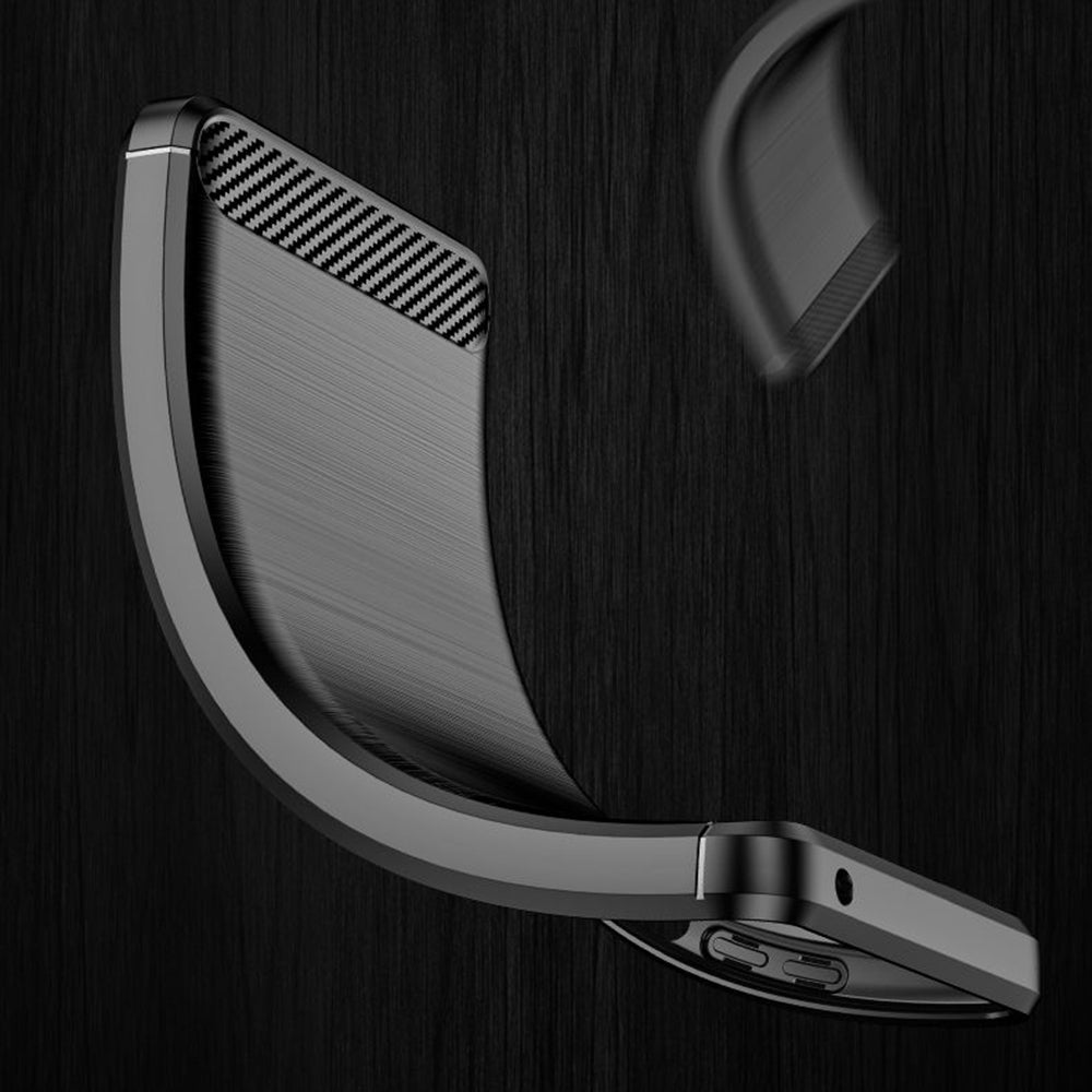 Custodia per Samsung Galaxy A13 A135, Techsuit, Carbonio, Nera