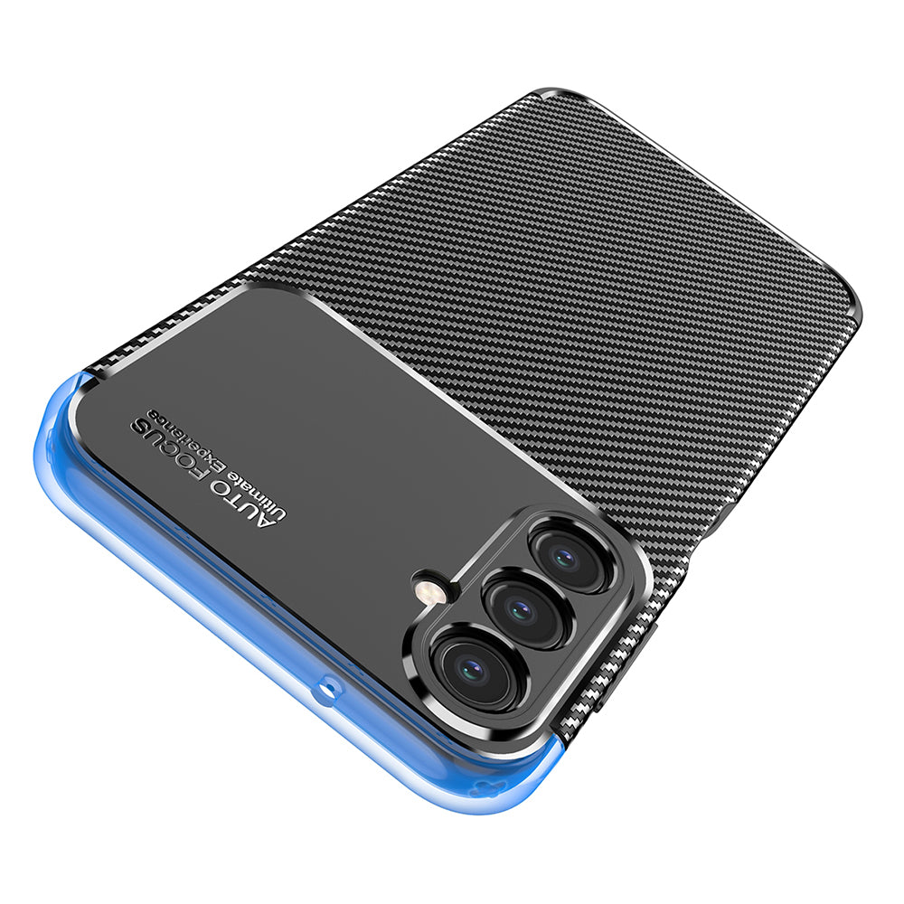 Custodia per Samsung Galaxy A14 A145 / A14 5G A146, Techsuit, CarbonFiber, Nera