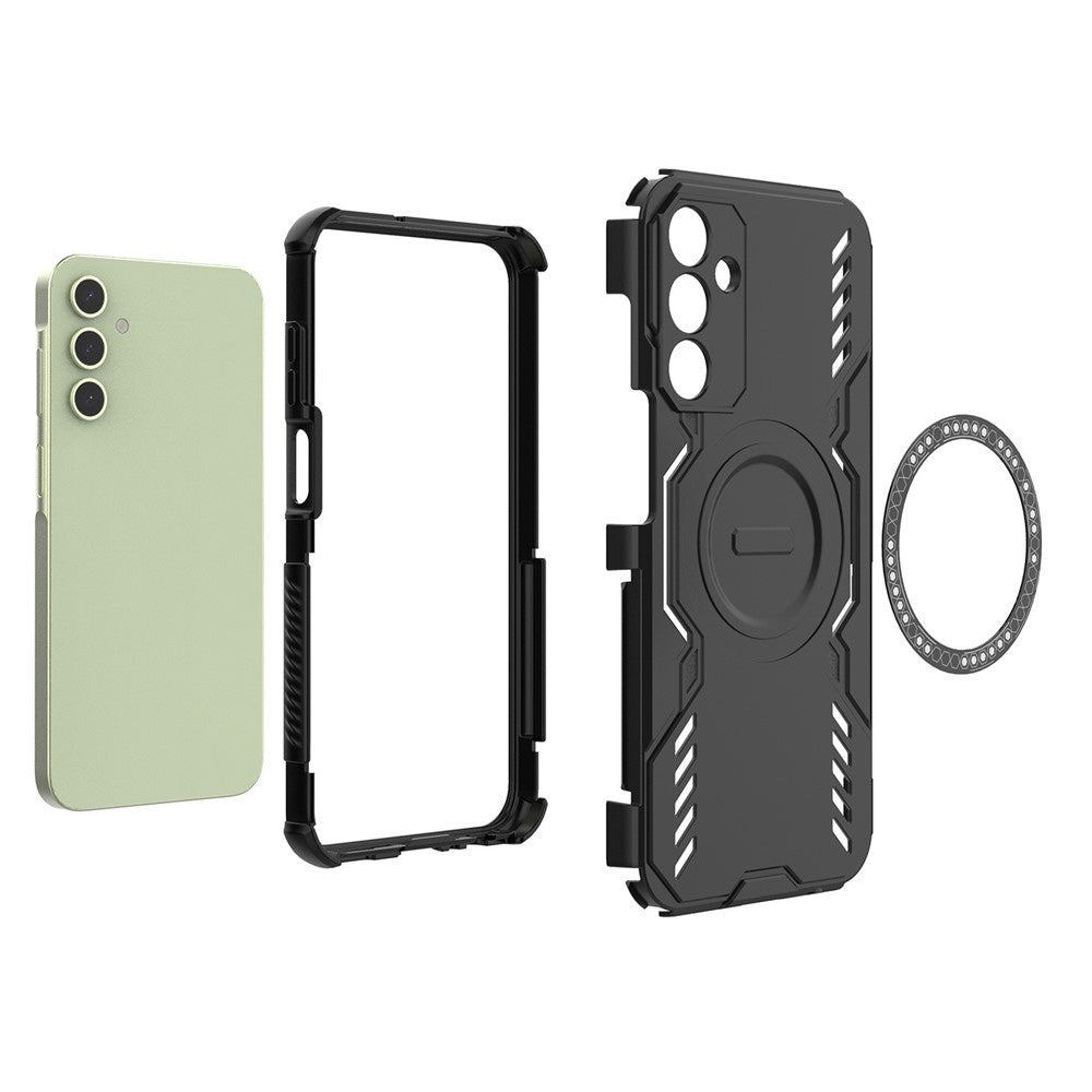 Custodia MagSafe per Samsung Galaxy A15 5G A156 / A15 A155, Techsuit, ArmorMag, Nera